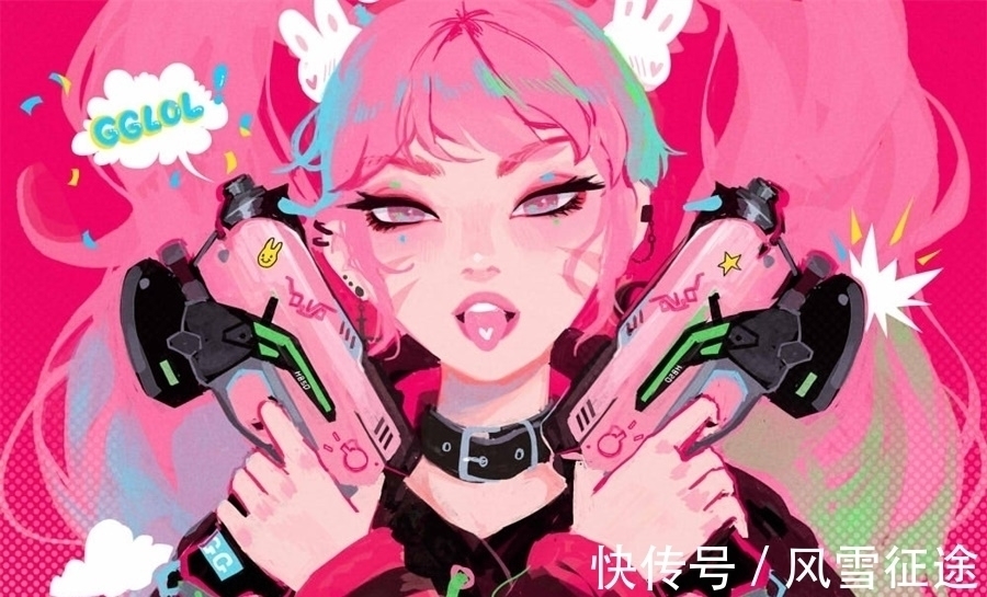 画面|魔法少女系列插画，甜美温柔的画风，画面美好且奇幻