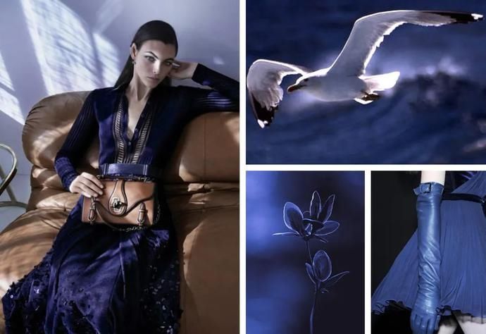 共存|海军蓝,复古与时尚并行的艺术画,简约的浪漫同经典共存