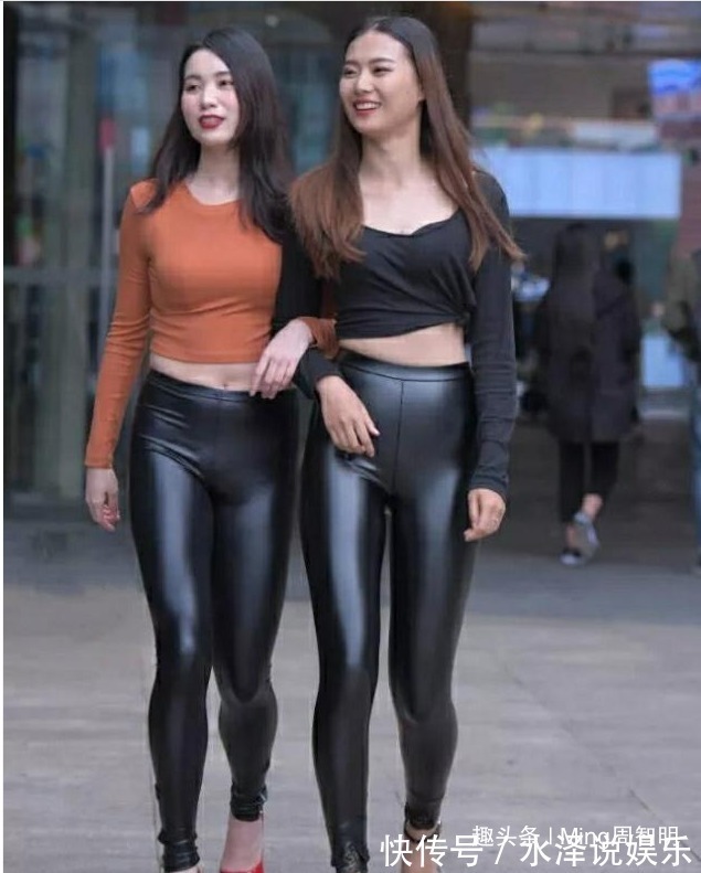 紧身 紧身打底裤中腰设计细节精美,做一个有风格的时尚美女小姐姐