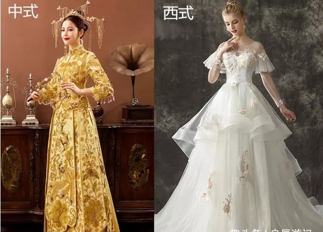 嫁衣|中式嫁衣VS西式婚纱，你最喜欢哪种？明人不说暗话，我都想要