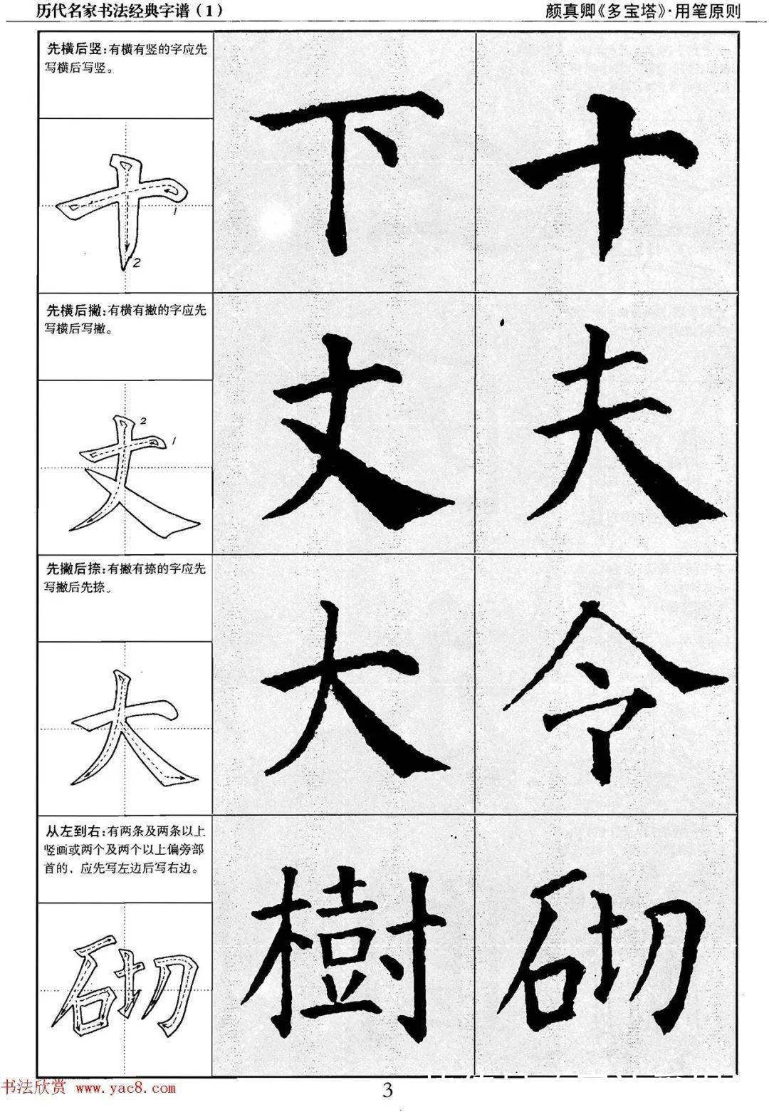 多宝塔字谱！颜真卿多宝塔字谱