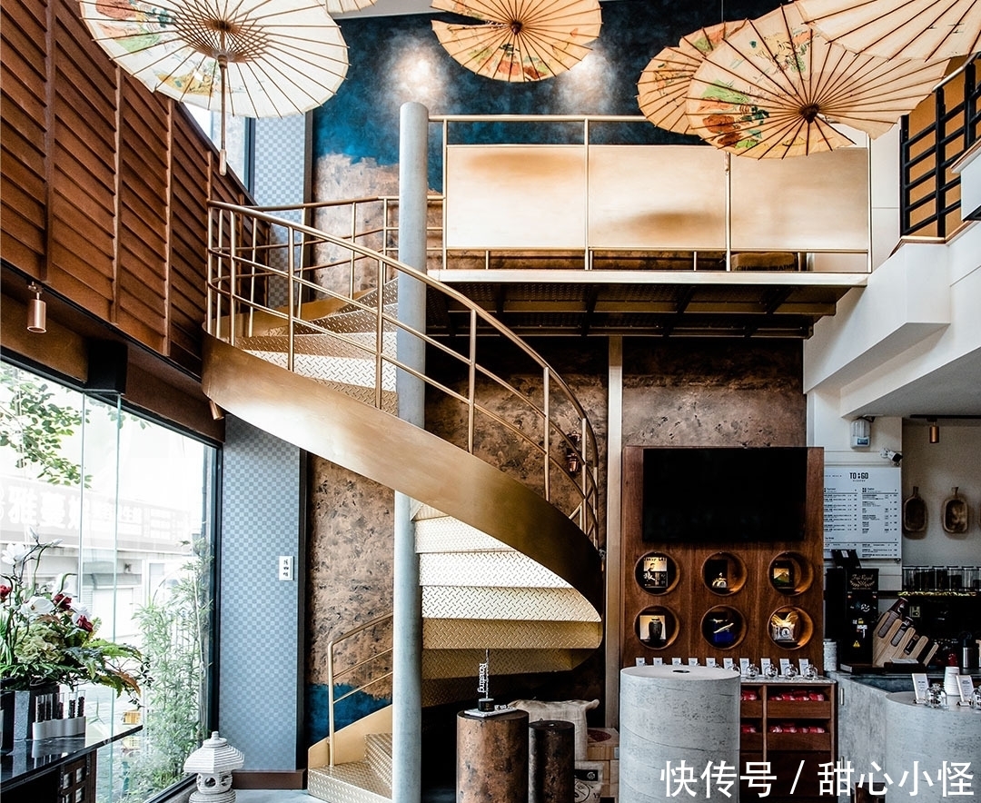 商业空间日式和风设计,咖啡与历史感融合,轻松惬意氤氲芬芳
