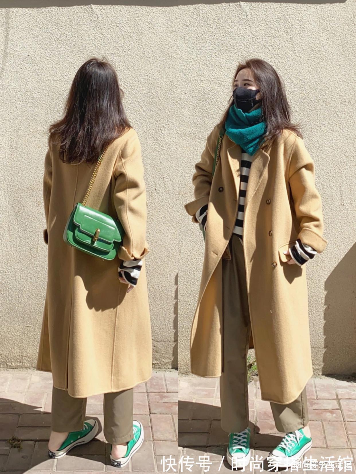 牛仔裤 降温后别再随便穿了,试试“长外套+九分裤”,时髦耐看又大方