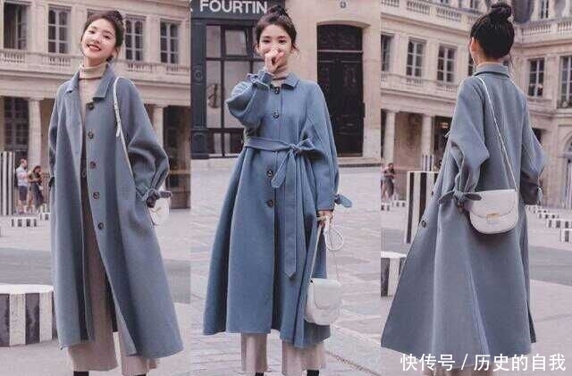 慢慢|穿上了长大衣+阔腿裤,你会慢慢发现这样的搭配有多美!