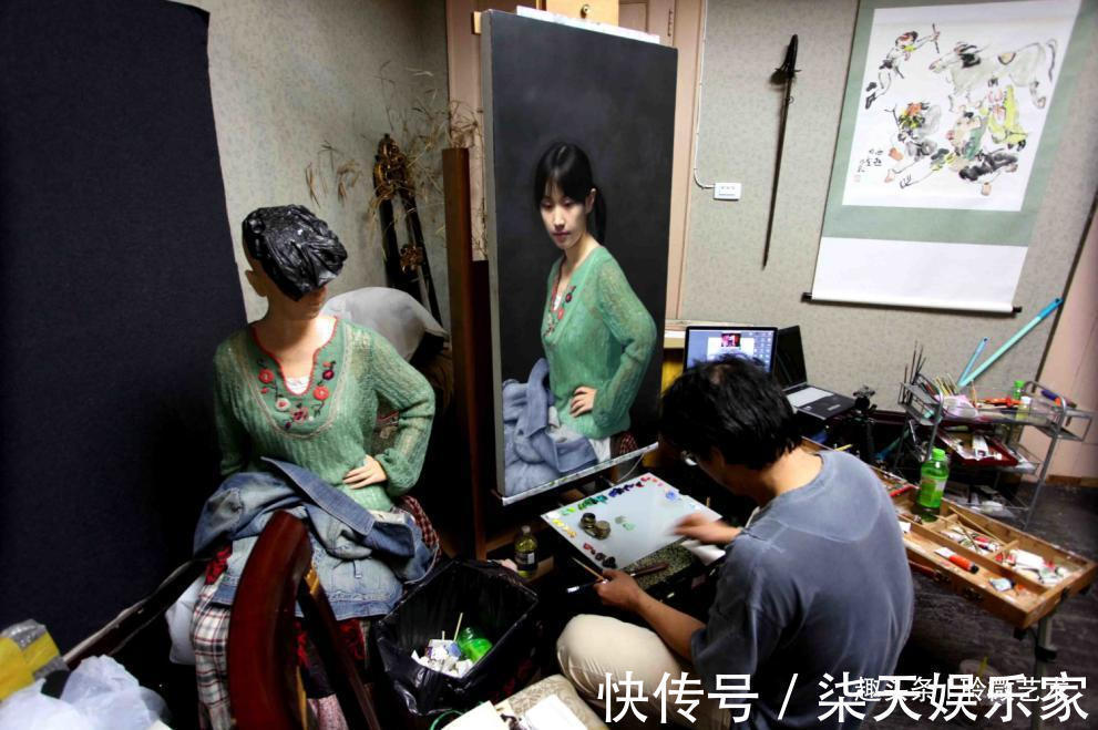画家！冷军画了一幅人体画，画得过于真实，网友看完表示害羞看不下去