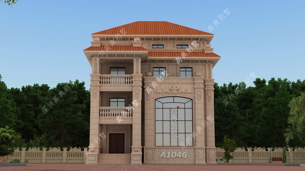 自建房|这款四层欧式自建房,就被称之为别墅,漂亮大方。