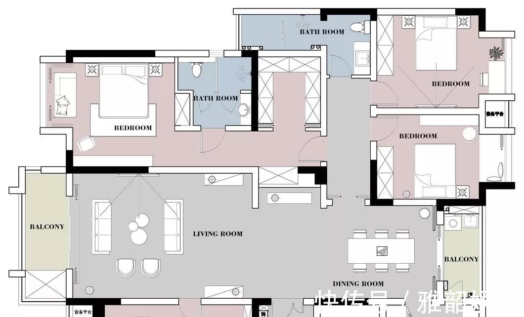 地板|135平户型,法式风格设计,极具时尚和浪漫气息