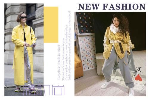 今年冬天的新时尚，“明亮黄”大衣给你好看，洋气又出挑