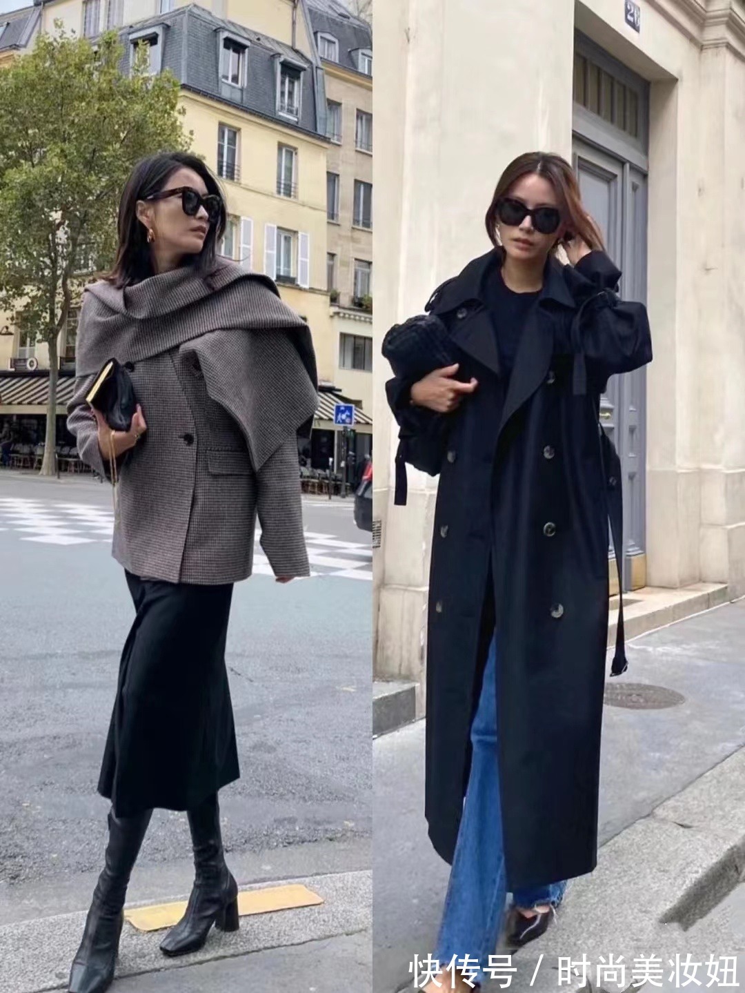 洋气 今年“打底裤”过时了,外套还是搭配长裤更洋气,照穿时髦翻倍