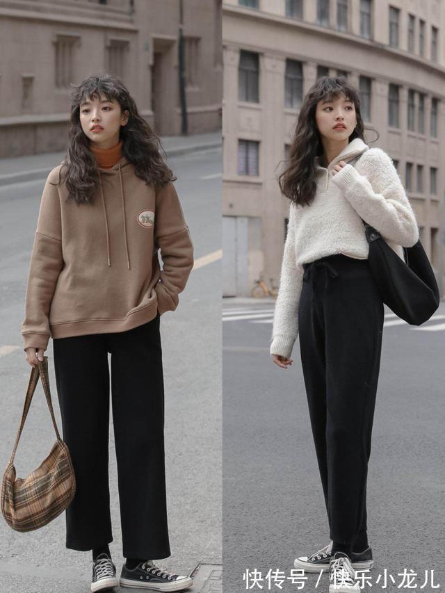 长裤 很适合冬天的搭配:长裤搭配平底鞋,显高舒适,真好看