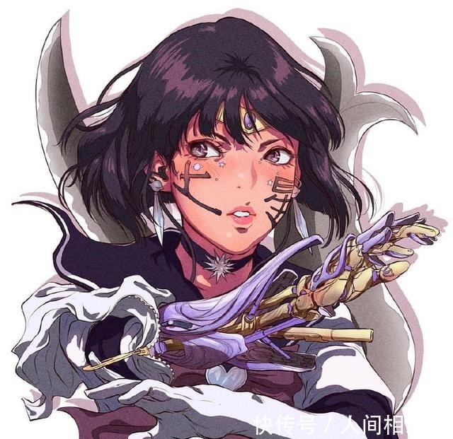 a2892|外国画师绘制机械风《美少女战士》,朋克感提升,难道需要充电