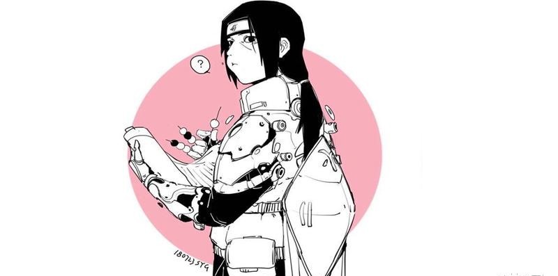 带土|当火影遇上“战斗天使”画风,带土装上机械手臂,鼬依旧喜欢团子