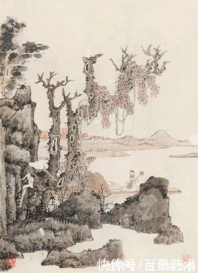 痛饮读骚图|画中狂士,兼得于亦剑亦箫之美——明代画家陈洪绶