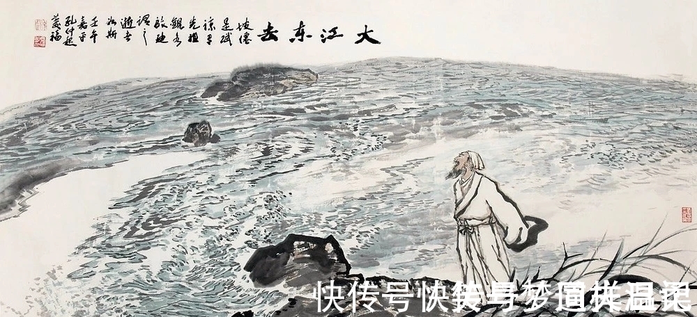 作品&他的国画作品,画面之中气势犹如千军万马,挥笔泼墨酣畅淋漓