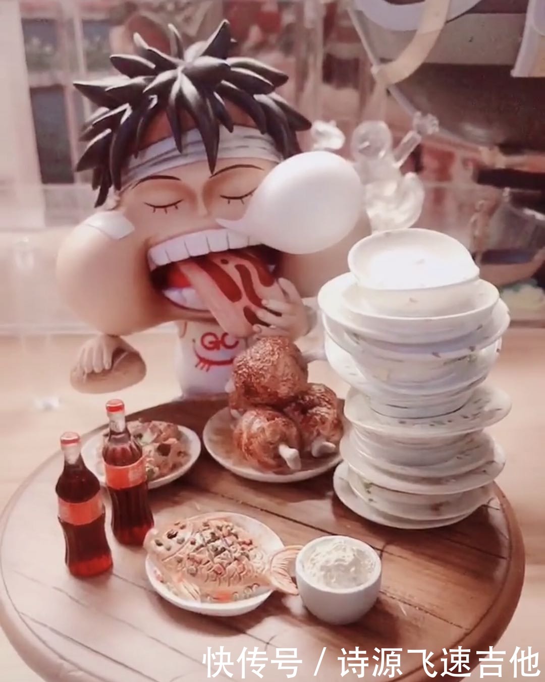 烏索普|海賊王路飛惡搞萌版手辦,被娜美揍那個表情都做出來了