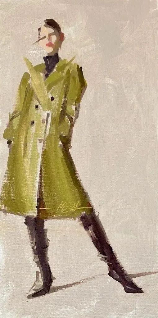 概括的笔触,光影和色彩具佳!