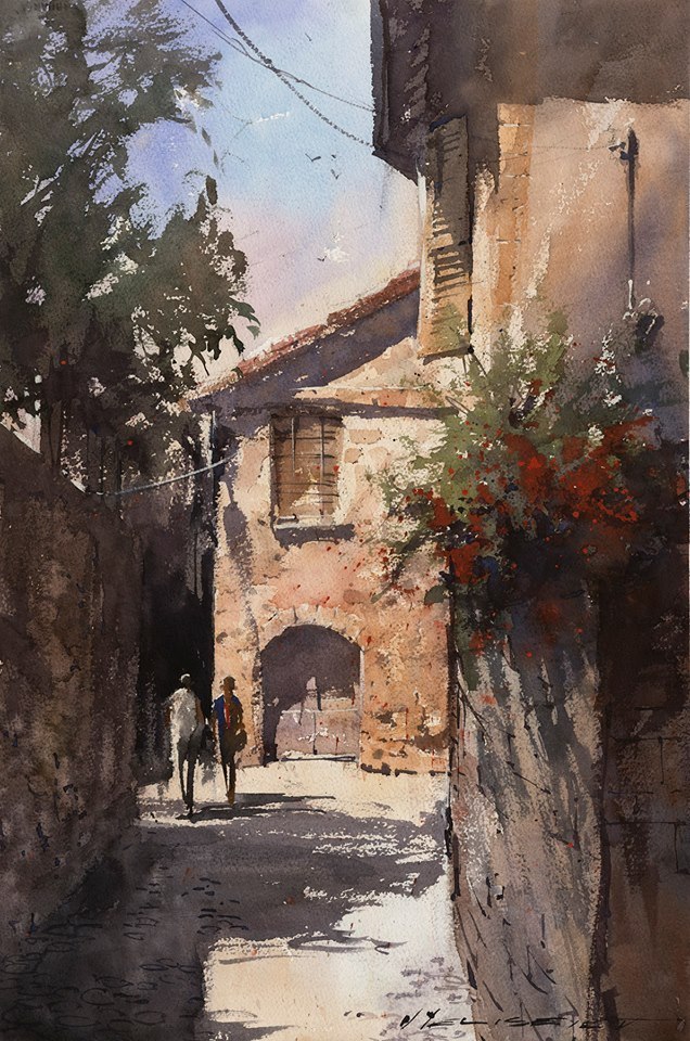 弗拉迪斯拉夫!印象水彩/美国当代艺术家弗拉迪斯拉夫水彩作品