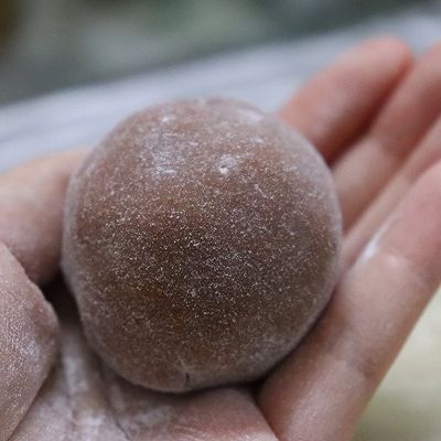 搅拌均匀|巧克力冰皮月饼