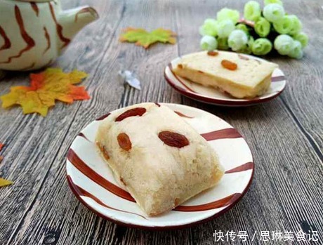 葡萄干|不揉面,不加泡打粉,教你蒸葡萄干发糕,蓬松香软,比蛋糕还好吃