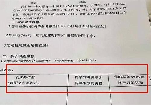 幼儿园调查表真|一张幼儿园调查表让家长炸锅：填工资流水就算了，还要填生育史