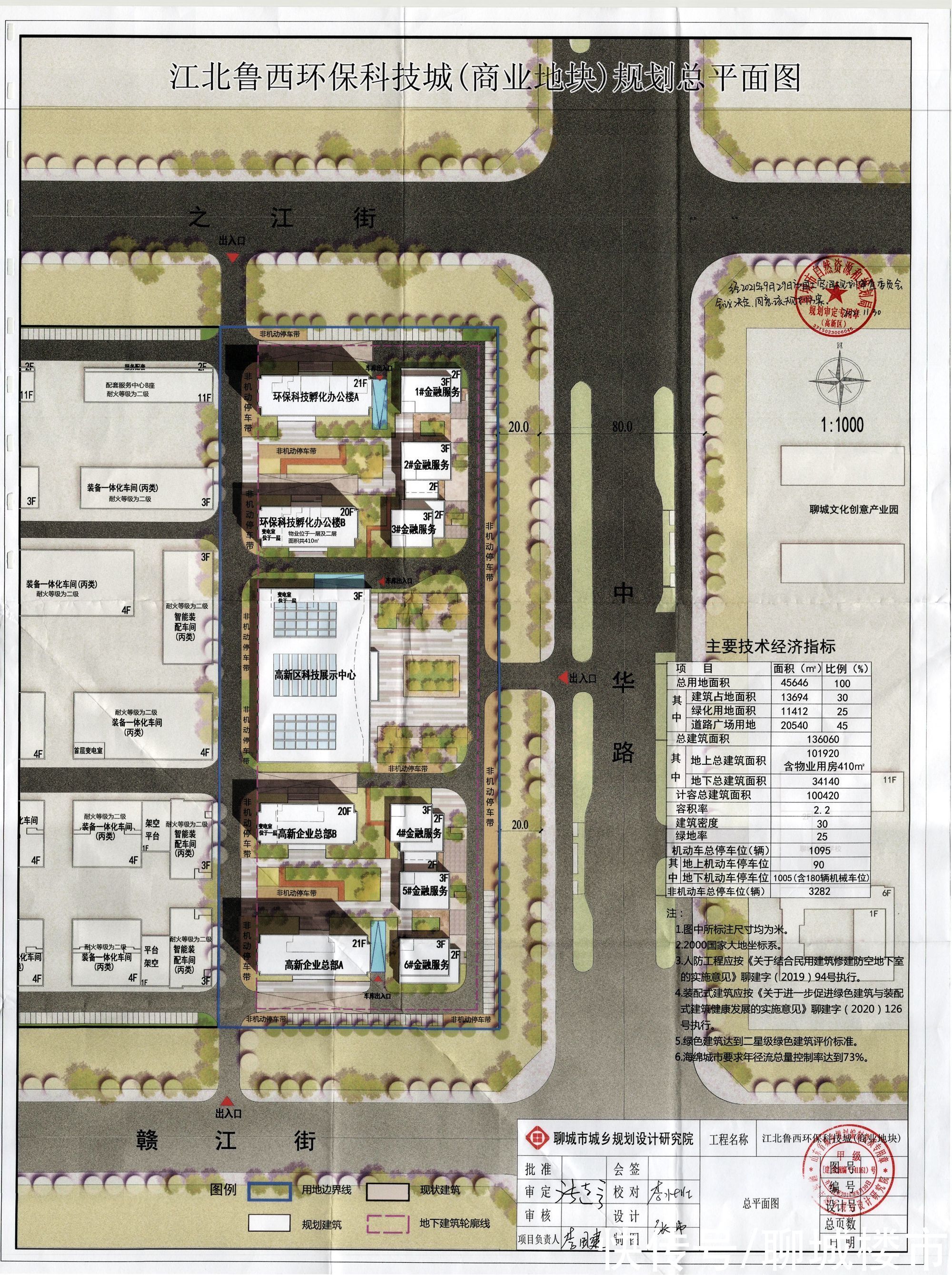 环保科技城|江北鲁西环保科技城（商业地块）规划总平面图