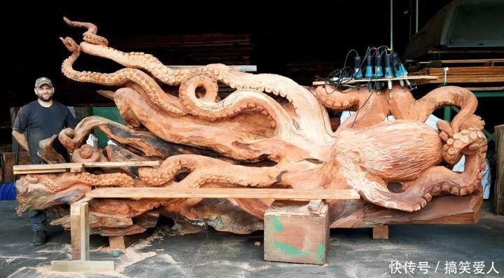 数控车床|4年时间，老外和中国木匠分别玩了一块大木头，创意作品惊艳了