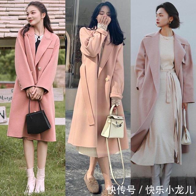 纯色 一件大衣等于多种搭配!可优雅大气,可甜美俏皮,照着穿就行