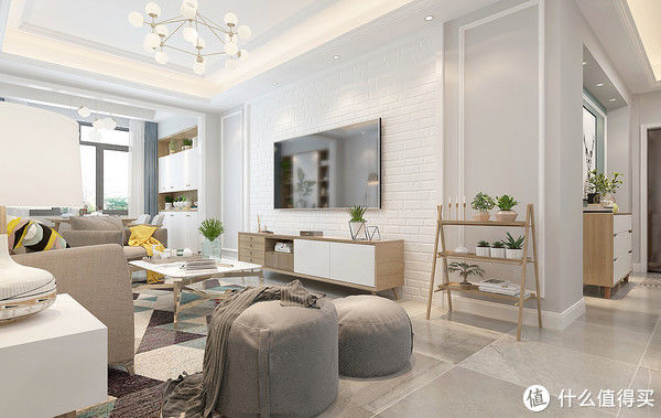 主卧室|187平米的北欧风，简单的线条造型、纯色的墙面、原木韵味有品位