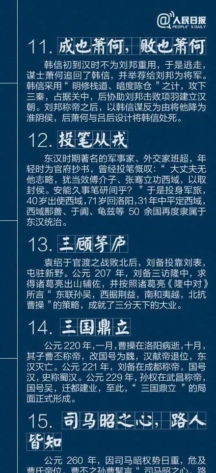 人民日报：40个古代历史典故，读懂半个中国的历史！