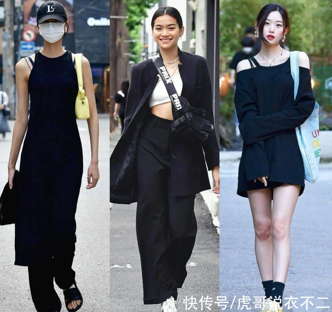 单品|论“黑色系”搭配，就服韩国时髦精，出街装高级个性不失街头感