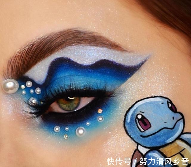 眼妆|把“动画人物”画在眼上,艾莎女王有创意,芭比粉的小樱竟这么美