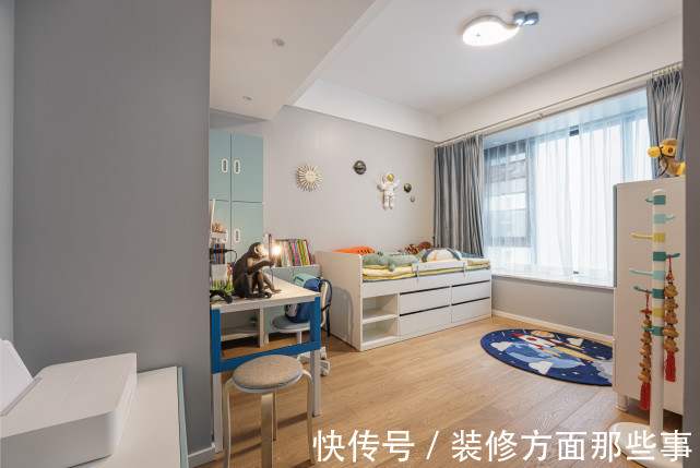 衣帽间|175平现代四居室扩充大中厨，打造儿童套房