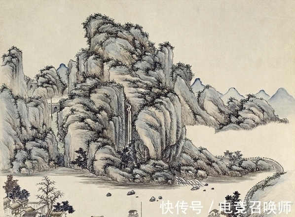 王原祁|对景写生,典雅唯美,张若澄绘《燕京八景》