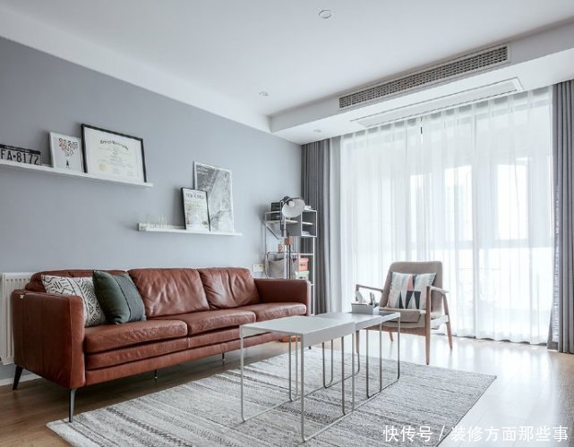 暖色调|97平北欧风复式设计,厨房居然是橙色的暖色调