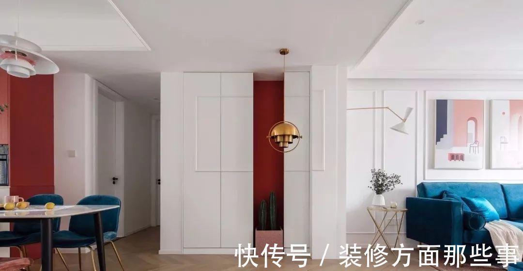 天鹅绒|120平复古简欧风,冷暖色调碰撞,打造个性鲜明的家!