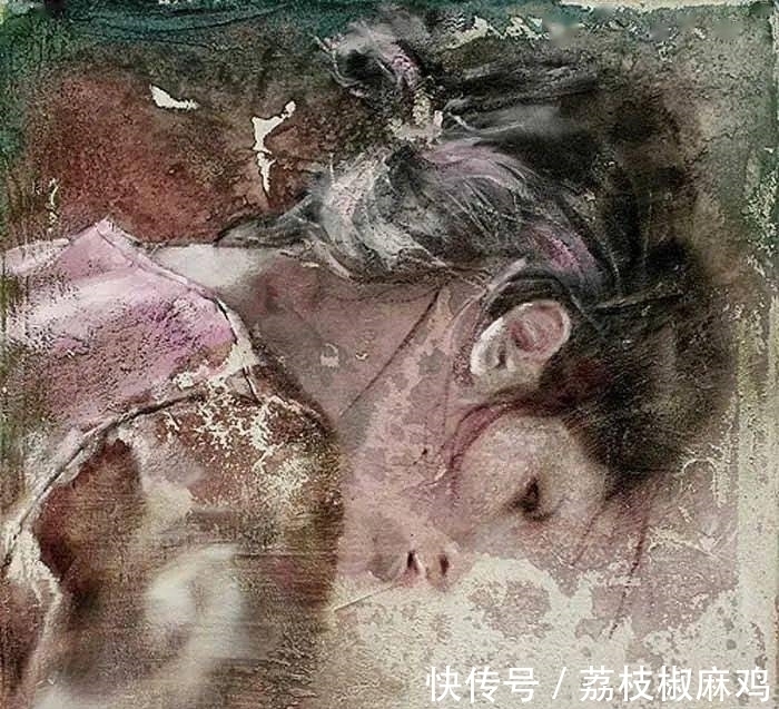 笔触$粗犷的笔触诠释女人另类的柔美与性感,让视觉炸裂的大触油画神作