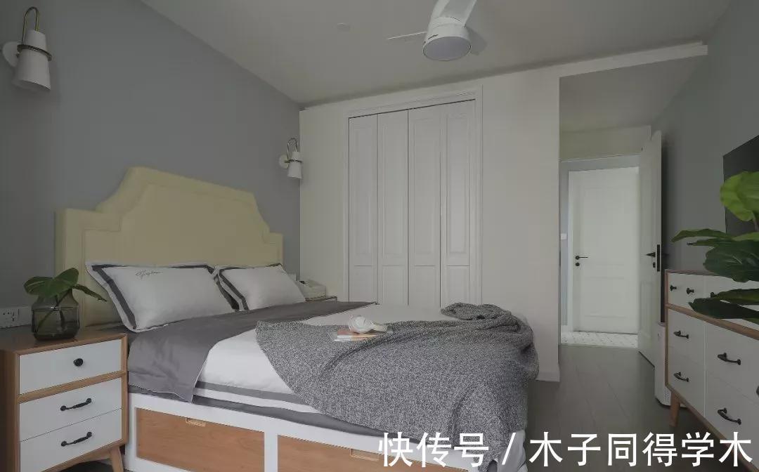 纯白色|50㎡小户型一室改两室,卡座客餐厅设计,变身多功能空间!