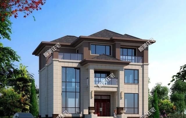 主卧室|尺寸相同的两栋农村别墅,采用不同风格设计,客厅都挑空