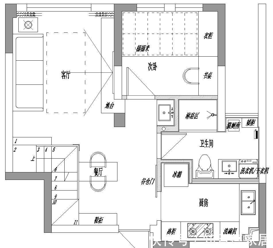 面积|80平小跃层的华丽变身，面积虽小功能齐全，让家充满独特的魅力