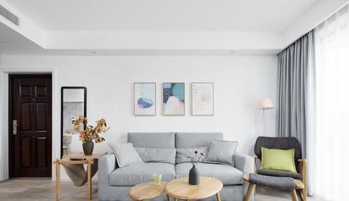 水泥|12万装122㎡三居北欧风,水泥背景墙个性十足,闺蜜都夸洋气