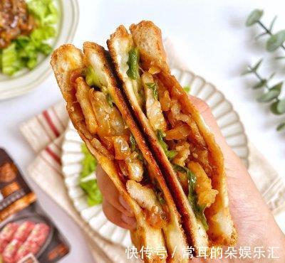 外皮|韩式烤肉三明治,外皮酥脆,简单又好吃