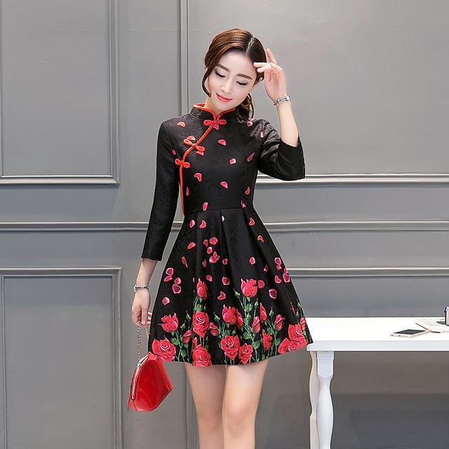 连衣裙|中国风改良旗袍裙减龄优雅,彰显东方女性独特的曲线美