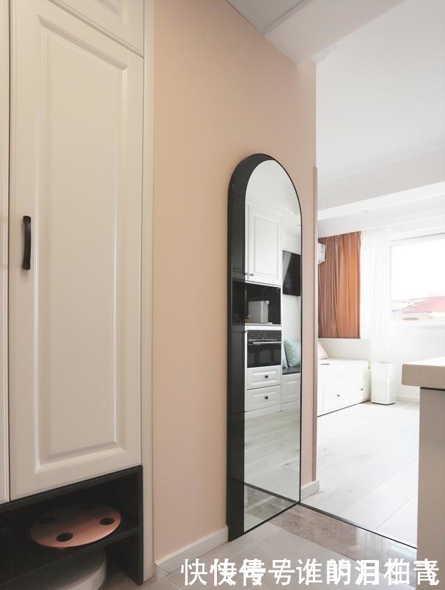 墙面|看腻了北欧风,43㎡一居室靠超美配色做到了优雅高级!