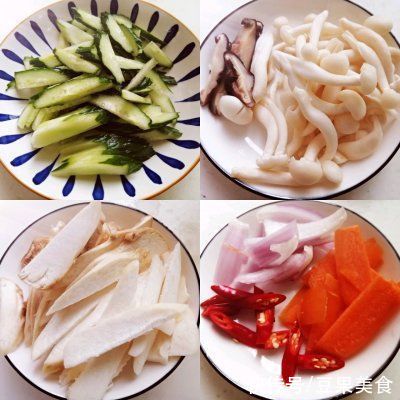 巨下饭|#巨下饭的家常菜#黄瓜炒菌菇