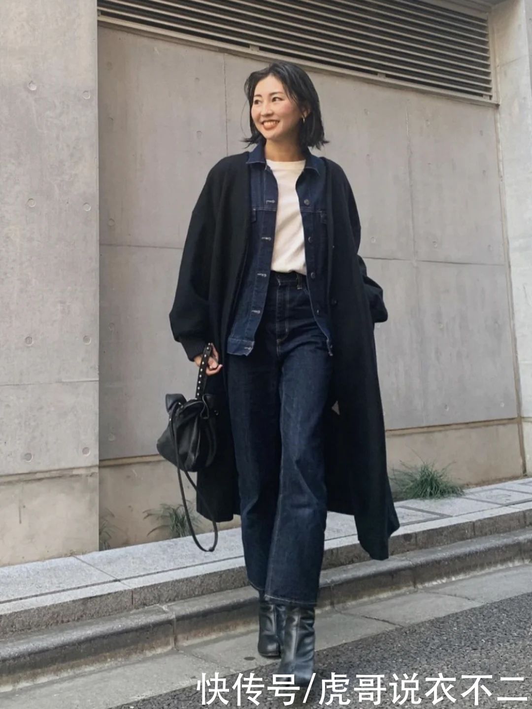 日本圆脸宝妈真会穿，冬装时尚实用又显瘦，带娃也能貌美如花