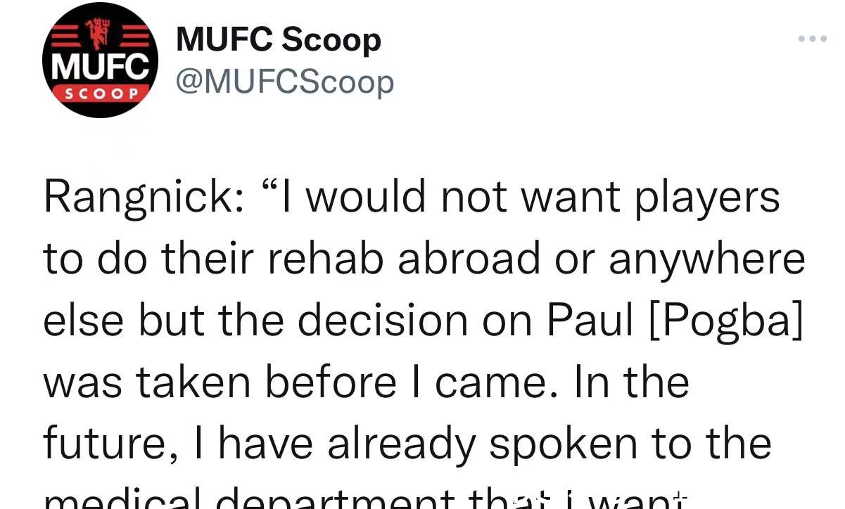 球員們|對待博格巴朗尼克態(tài)度與穆帥一致！不勸他留隊，養(yǎng)傷需留在曼聯(lián)！