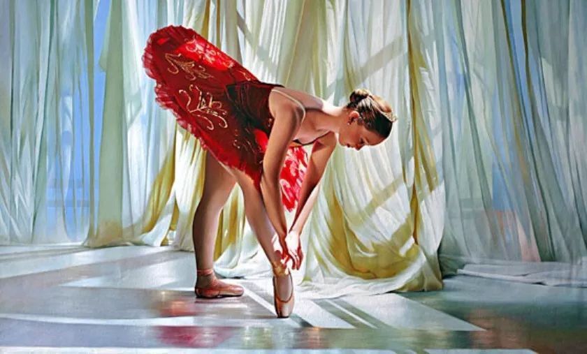 神韵&神韵优雅芭蕾舞者 油画 太奢美了!