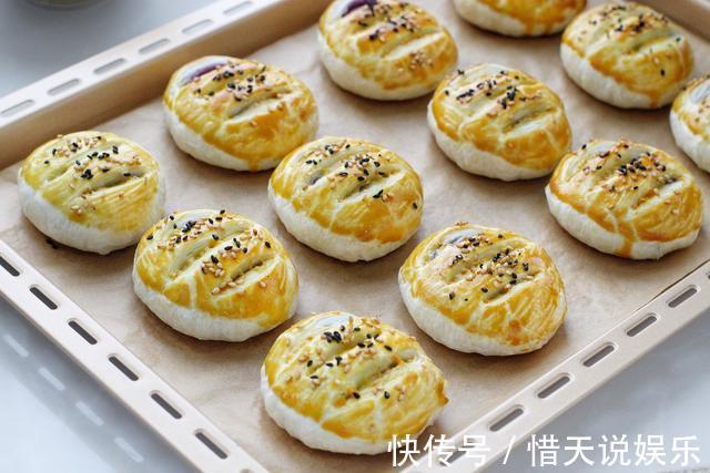 紫薯馅|自制传统中式糕点,无需黄油也能层次分明,咬一口酥得掉一地渣!