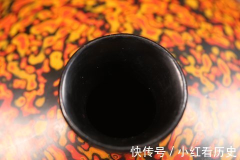 犀皮#清、精品漆器，犀皮漆梅瓶一对