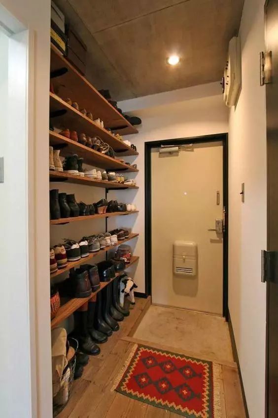 鞋凳|玄关做成下沉式,哪怕面积再小都能坐着换鞋,漂亮实用,家里还没灰!